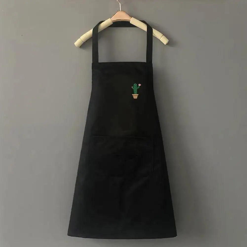 Kitchen Cooking Apron Unisex Household Solid Color Chef Waiter Barbecue Hairdresser Adult Pocket Apron Kitchen Supplies Tool