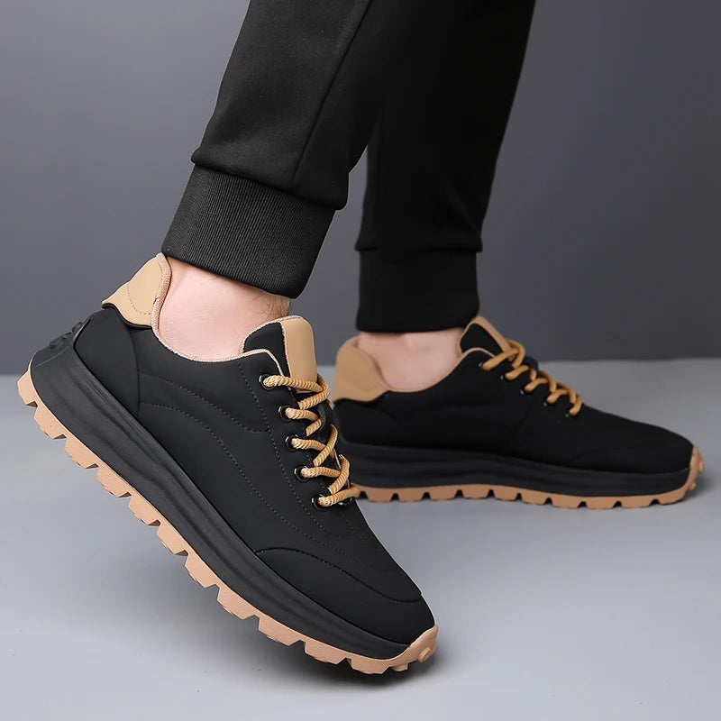 2025 New High-Quality Casual Sports Shoes With Breathable Leather Surface Anti Slip Soft Sole Round Toe Sports Shoes 38-44
