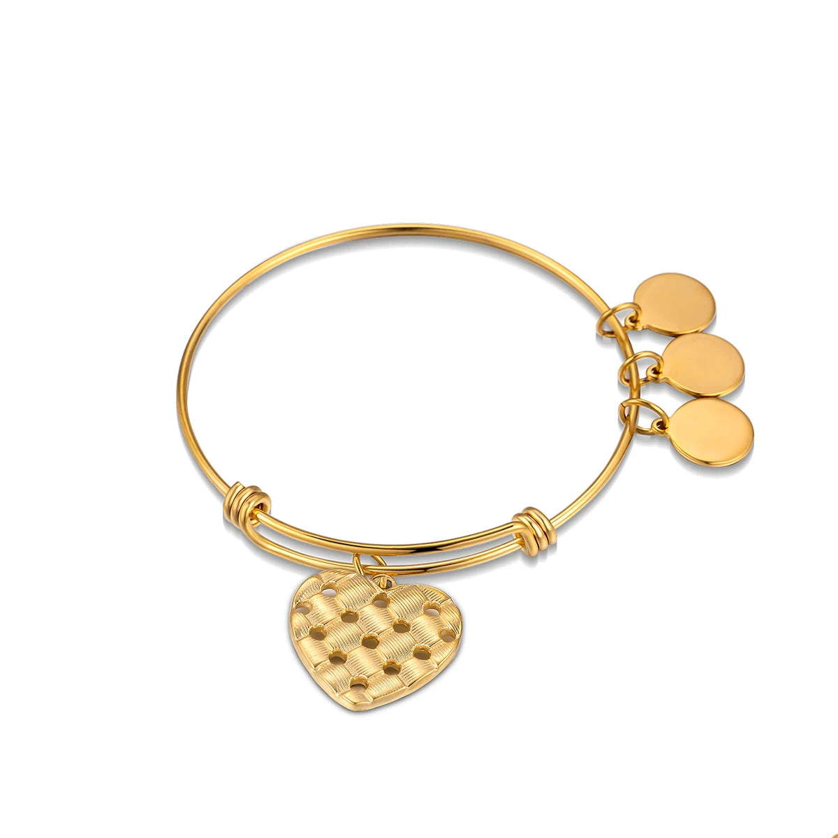 Bangles for Women Personalized Custom Carving 1-3 Names Round Pendant Stainless Steel Friendship Bracelet Jewelry Gift Dropship