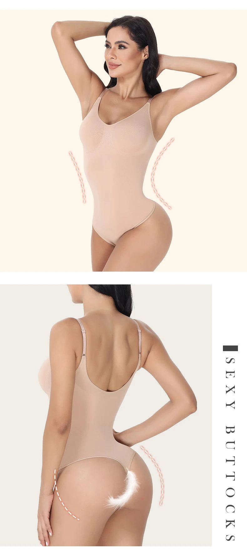 High Quality Elastic Bodysuit for Women Tummy Control Shapewear Seamless Sculpting Thong Body Shaper Slimmer Slimming Tank Top