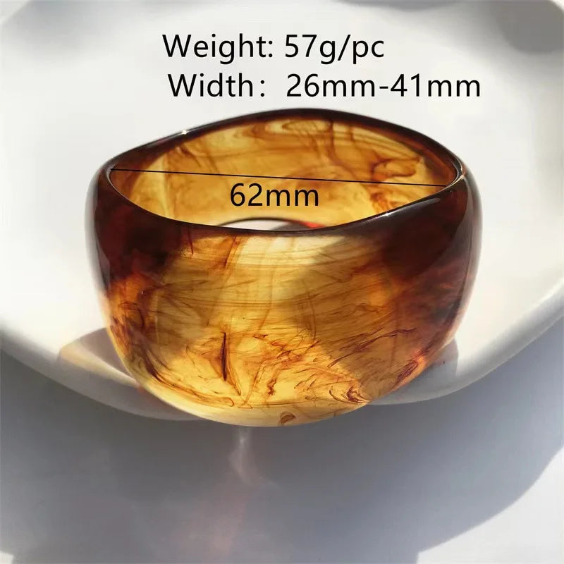 Fashionable irregular bangles with marble pattern for women bracelets for women