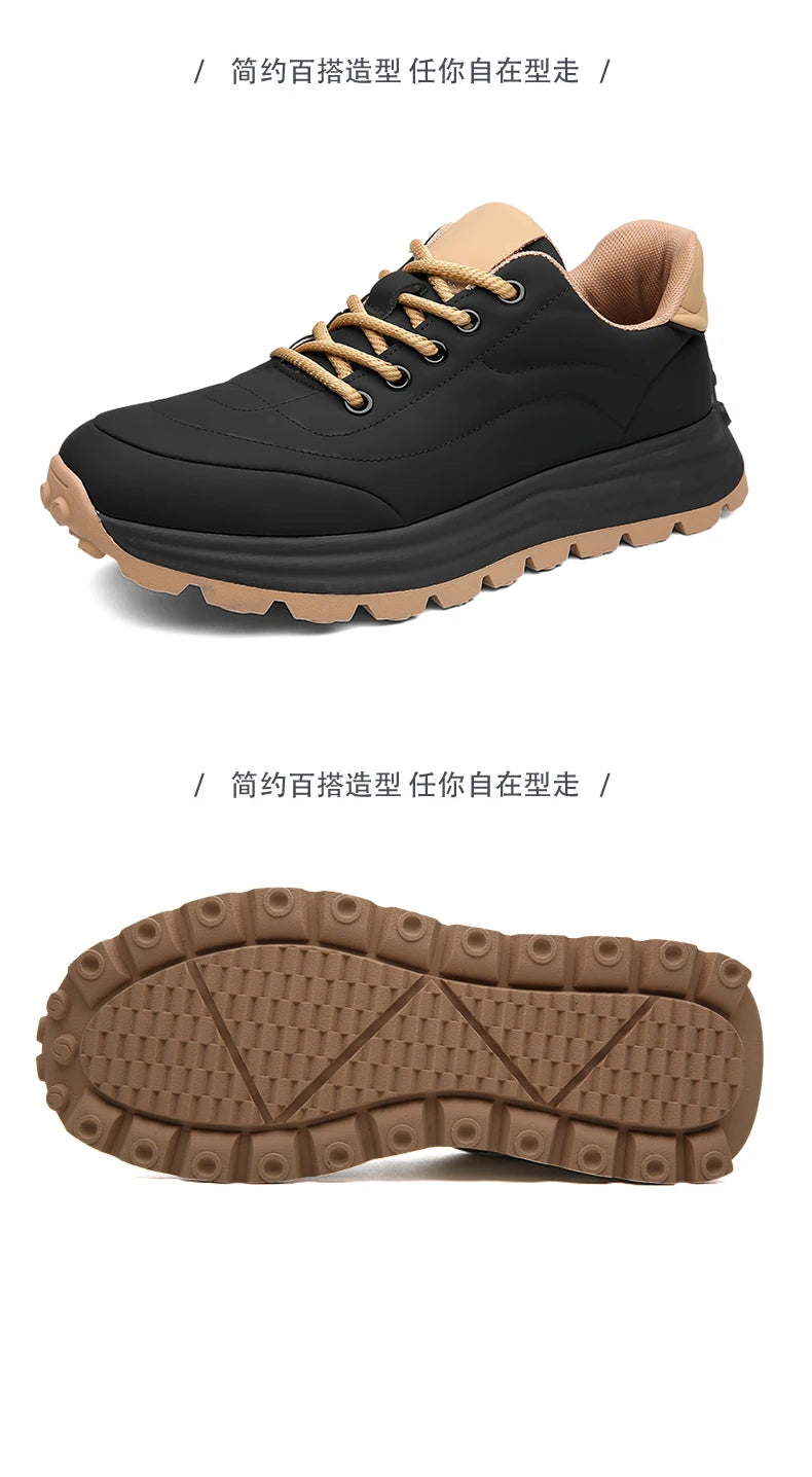 2025 New High-Quality Casual Sports Shoes With Breathable Leather Surface Anti Slip Soft Sole Round Toe Sports Shoes 38-44