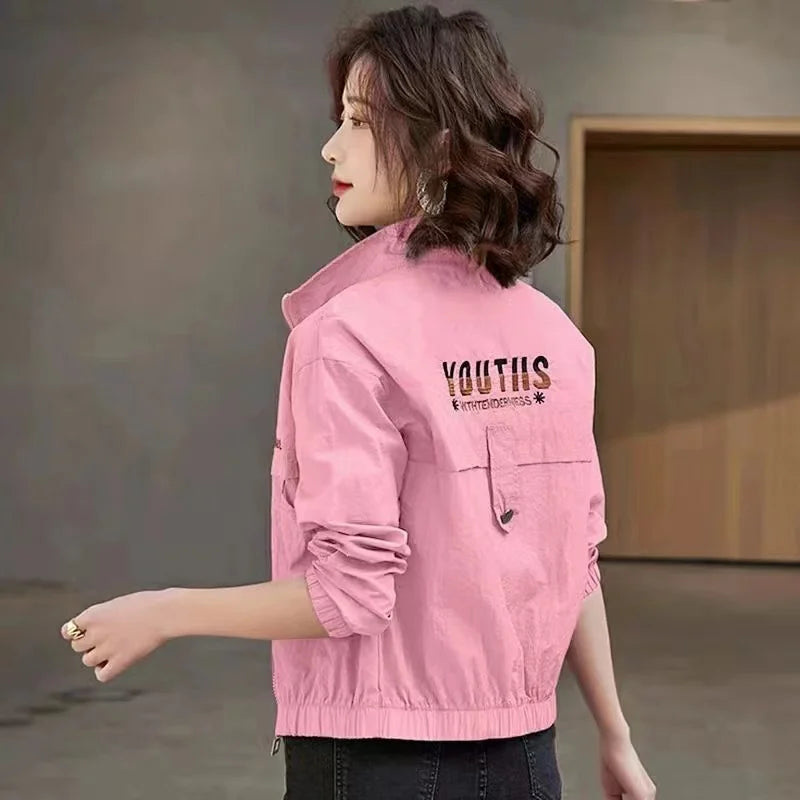 Sunscreen Coat Women's Summer Outerwear Breathable Joker UV Protection Sun-Protective Clothing Jacket Thin 2024 New Female Tops