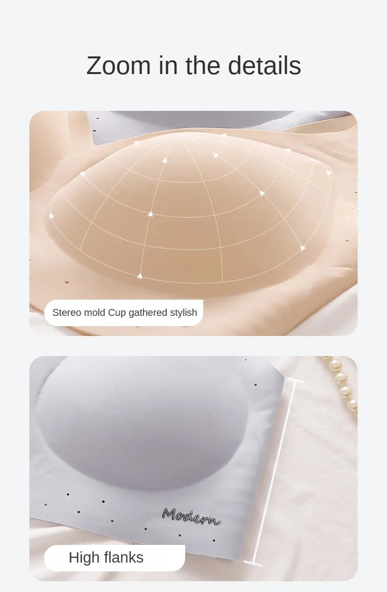 Vest Unwired Bra for Women Beautiful Back Push Up Bra Comfortable Soft Sexy Bras Thin Female Underwear Seamless Push-up Sports