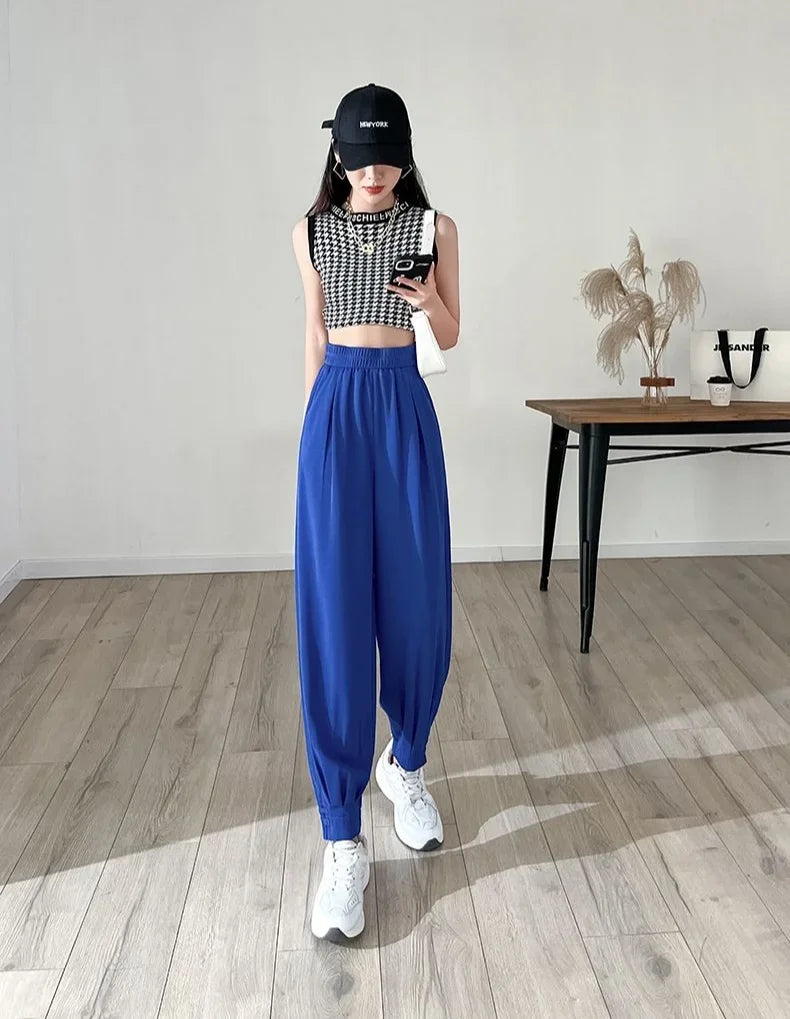 Female Trousers New In Pencil Women's Harem Pants Xxl Trends 2025 Outfits High Quality One Size Chic and Elegant Original G 90s