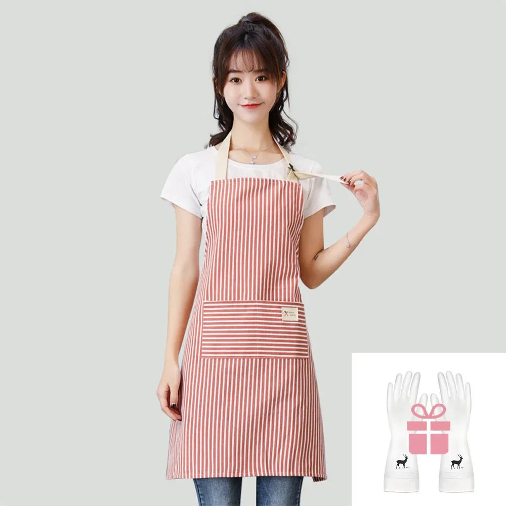 Kitchen Cooking Aprons Adjustable Bib Waterproof Chef Apron with 2 Pockets for Men Women Cooking Clothes Baking BBQ Grill Aprons