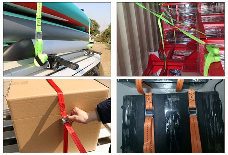 motorcycle bike Strong Buckle Tie Down Belt cargo straps With Metal Buckle Tow for Luggage Bag Rope Ratchet Belt