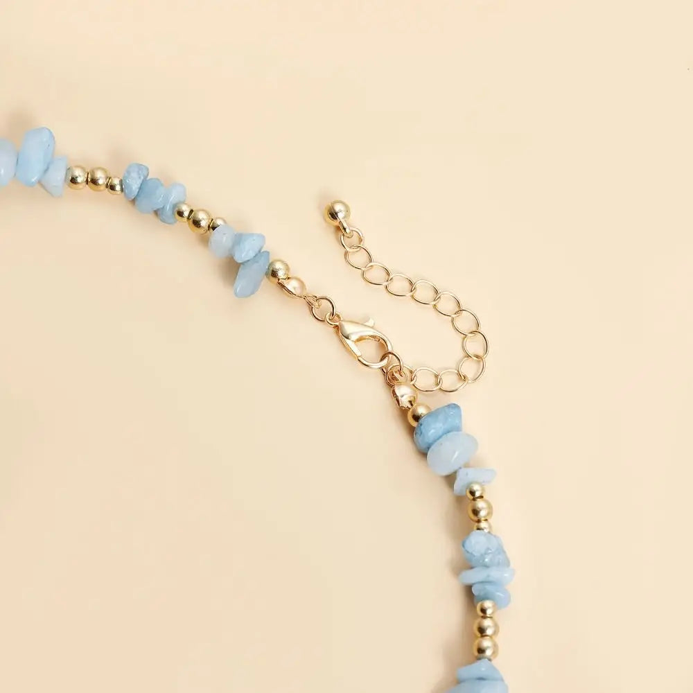 Water Droplet Necklace Tassel Necklace INS Style Collarbone Chain Natural Stone Pendant Necklace Women's Necklace Jewelry