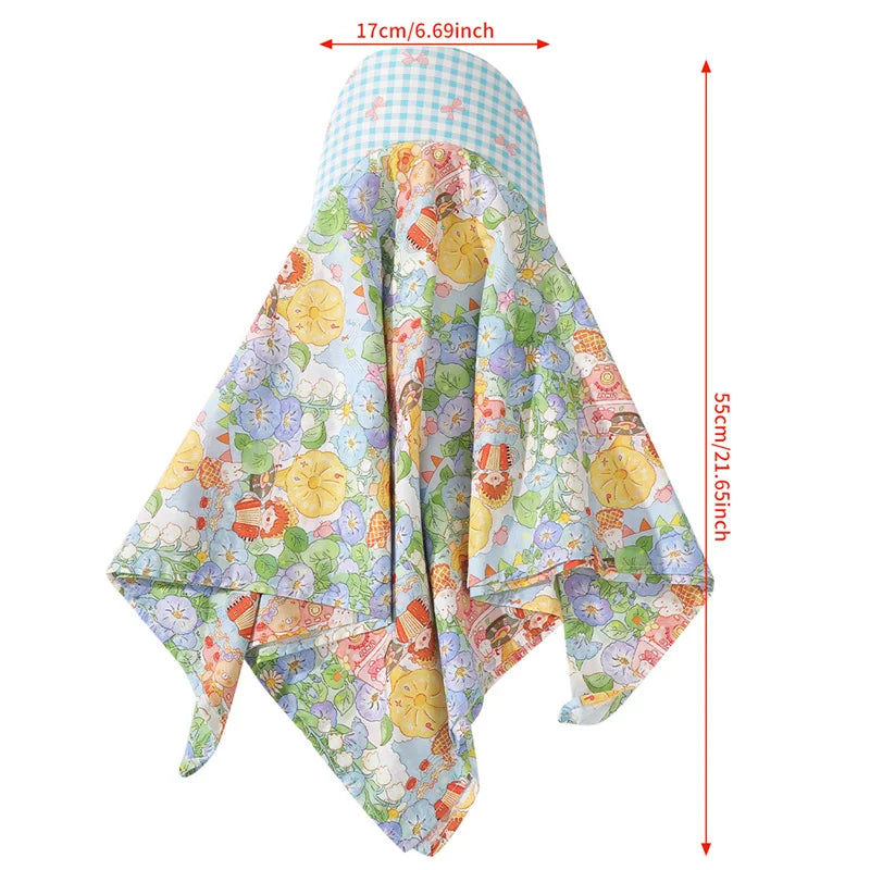 Women's Hats Spring Seaside Vacations French Sweet Cute Girls Outdoor Headscarves With Straps Baseball Caps Pastoral Sun Visor