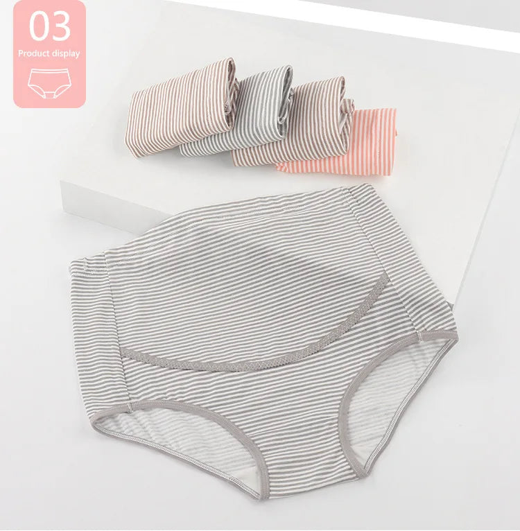 Maternity High Waisted Panties Maternity Cotton Underwear Pregnant Women Large Size Briefs Pregnant Women Mum Breathable Panties