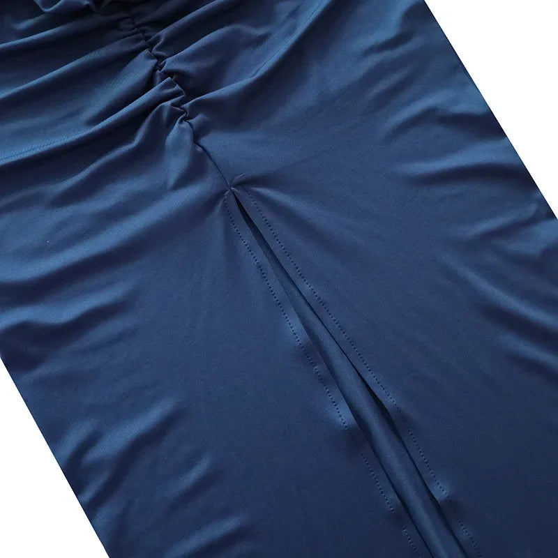 New Summer Fashion Women Skirt Streetwear Solid Skirts Appliques Sexy Split Slim Elegant Female Party Straight High Waist Skirts