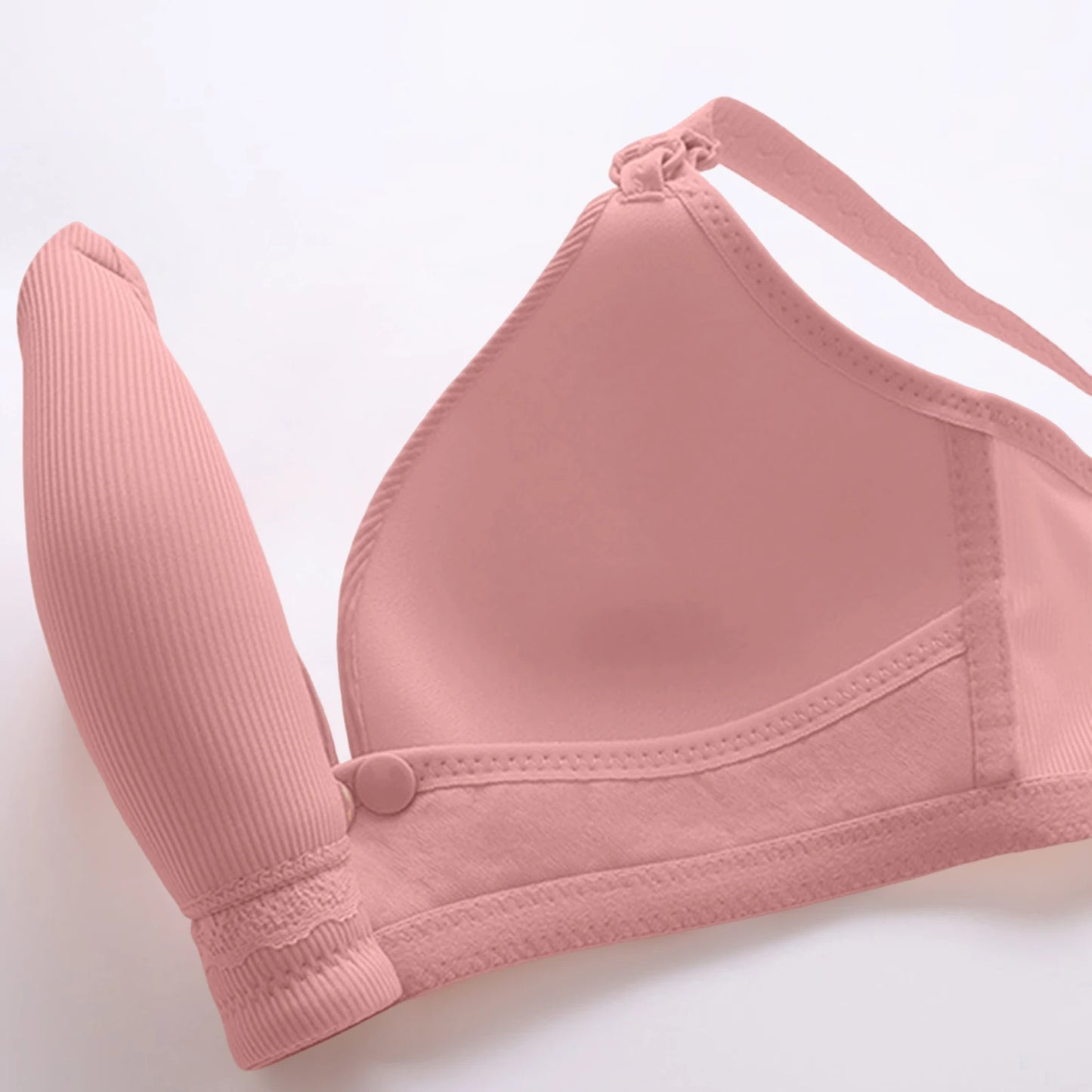 Maternity Nursing Bra for Women Soft Wireless Comfortable Support Front Opening Breathable Seamless Feeding Bra Postpartum Wear