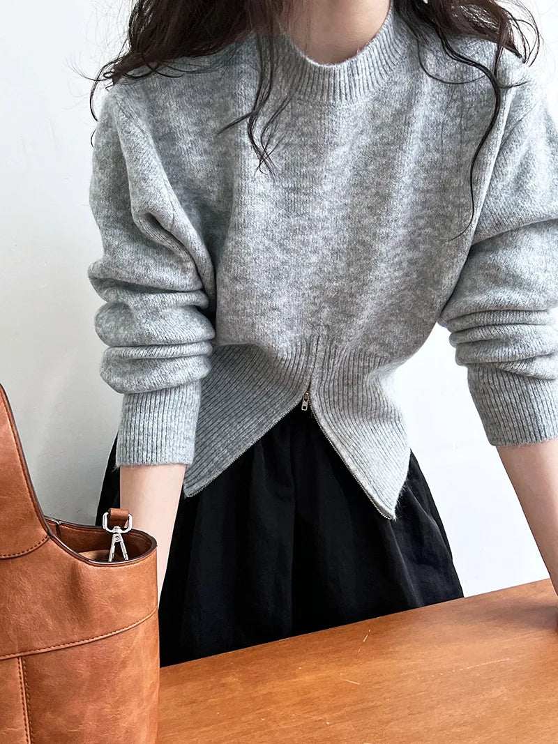 Sweater Women Winter Pullover Girls Sweater Oversize Knitting Tops Vintage Long Sleeve Fall Female Knitted Outerwear Warm Pull
