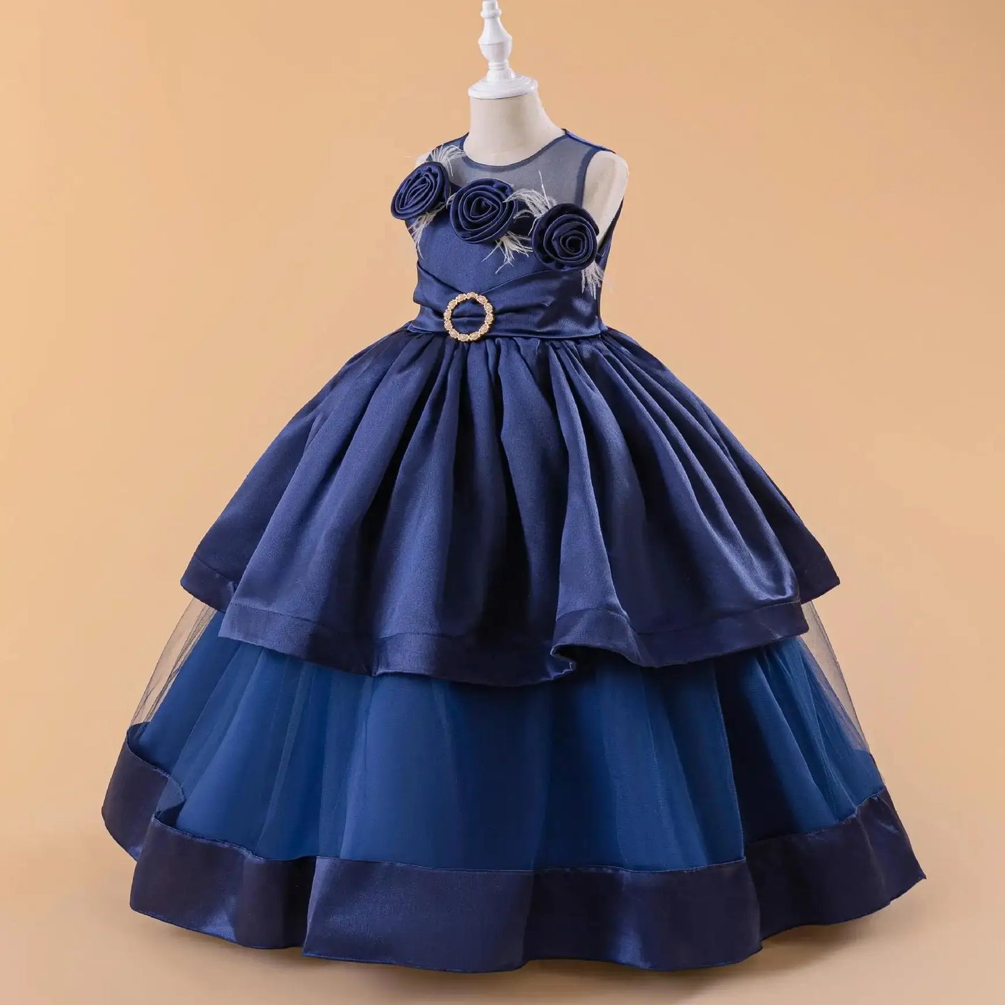 Children's Evening Gowns Flower Girl Gowns Long Dress Girls Hosting Party Birthday Gowns