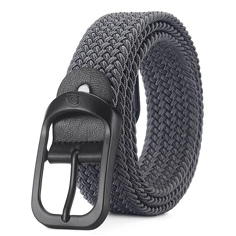 Men's Belt Casual Woven Elastic Belt Outdoor Sports Women's Belt No Need for Punching Climbing Work Belt For Men Women Fashion