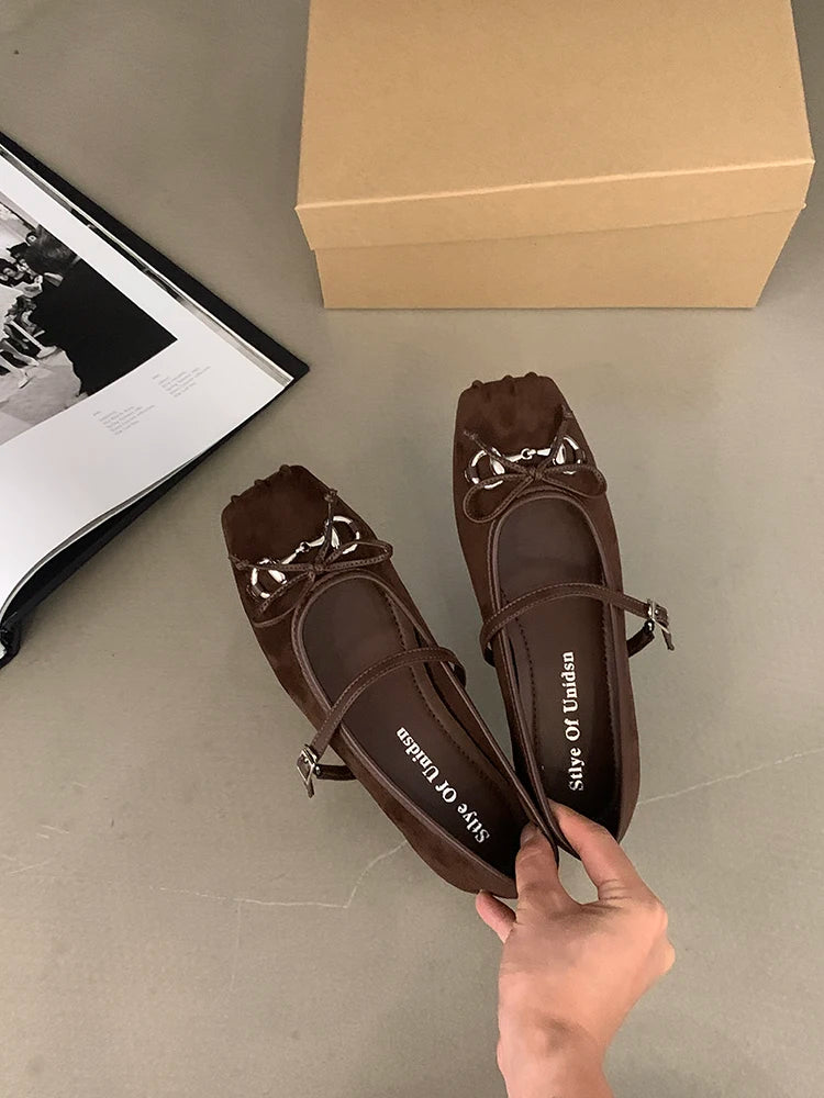 Shoes Woman 2024 Square Toe Autumn Elegant Female Footwear New Fall Summer Moccasin Dress Mary Janes Shoes Woman 2024 Female Foo