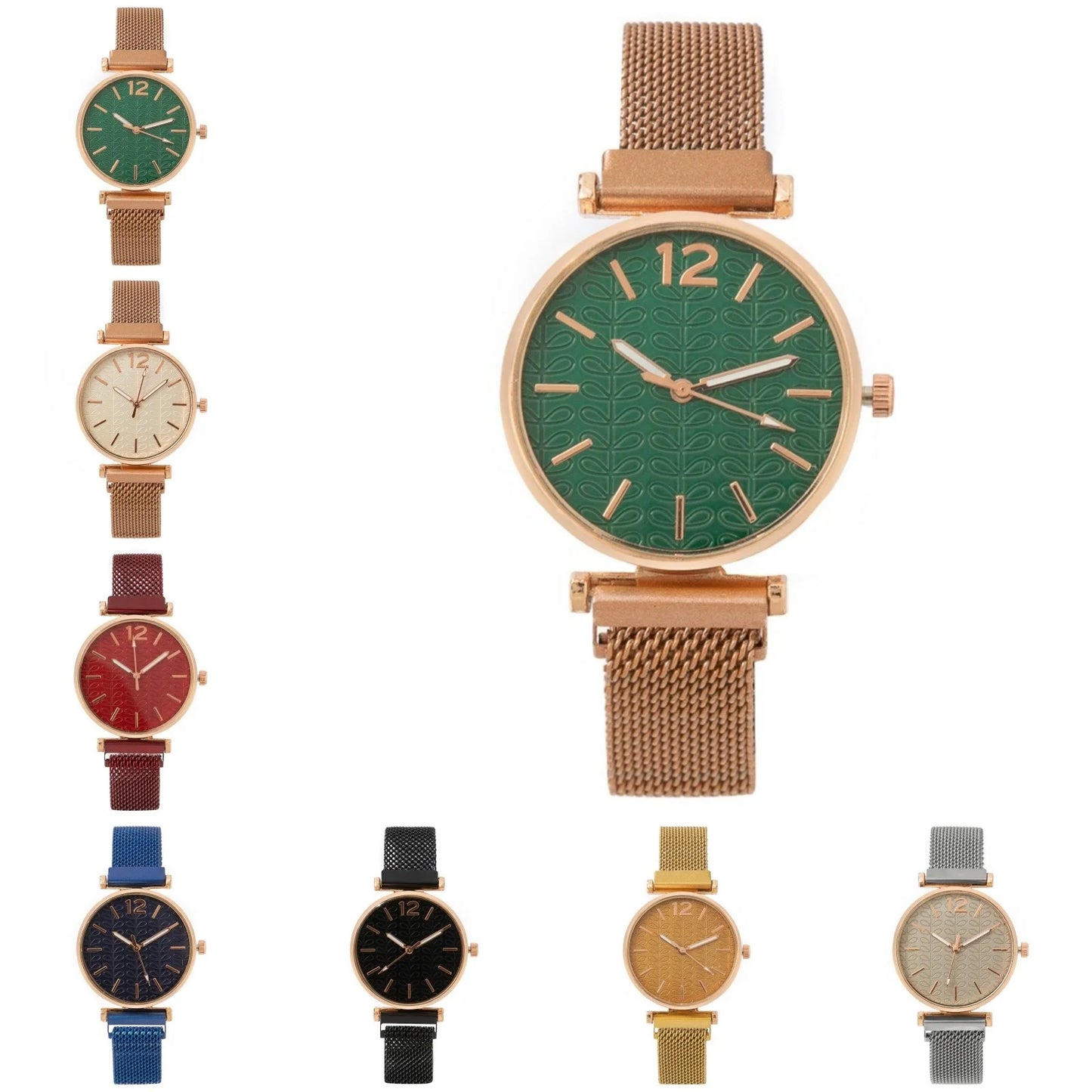 New Fashion Watches Women Golden Wrist Watches Strap Clock Snap Luxury Female Jewelry Ladies Wristwatch Relogio Feminino