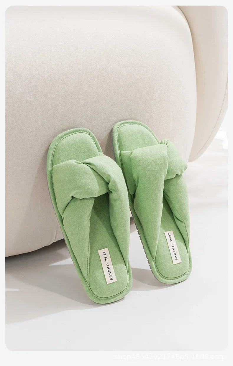 Slippers women's spring 2025 new non-slip, silent and comfortable four-season indoor home slippers women