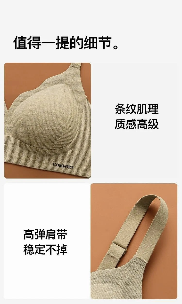 Wireless Lightly Lined Bra for Women Small Bust Support Anti Sagging Flexible Comfort Everyday Wear Enhancement S-XL BANERDANNI