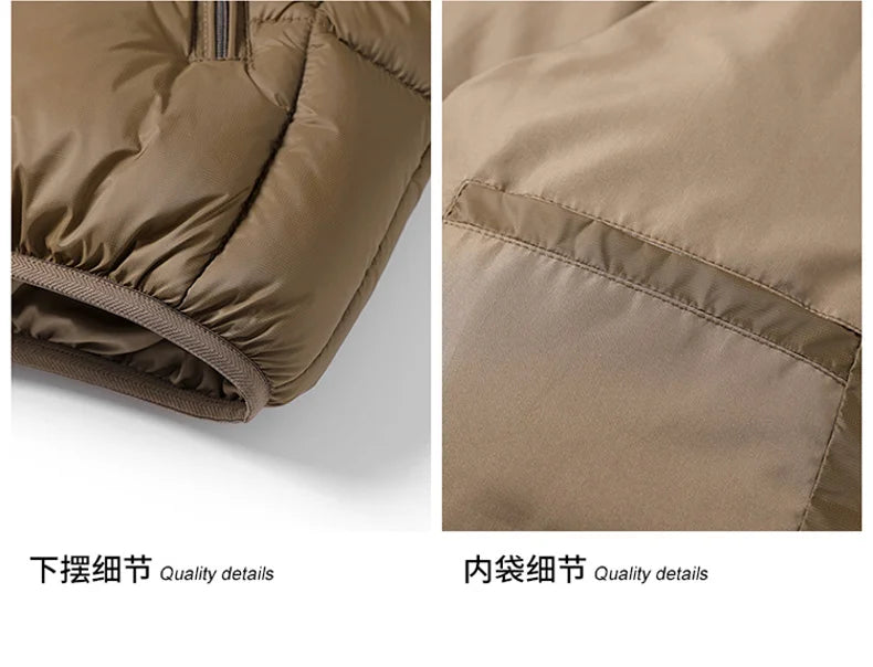 Winter Warm Men Jacket Coats Outdoor Leisure Parka Cotton-Padded Men's Pure Cotton Slim Warm Coat High Quality Street Parka Men