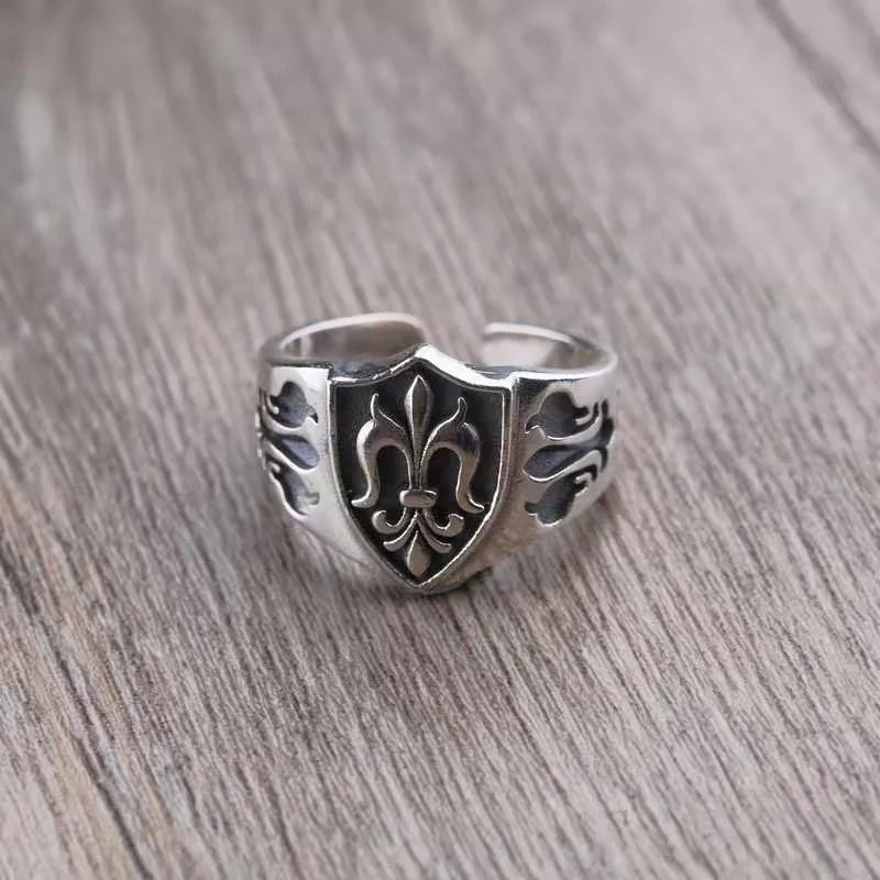 Anchor Ring Ring Hipster Personality Versatile Retro Thai Silver Ring