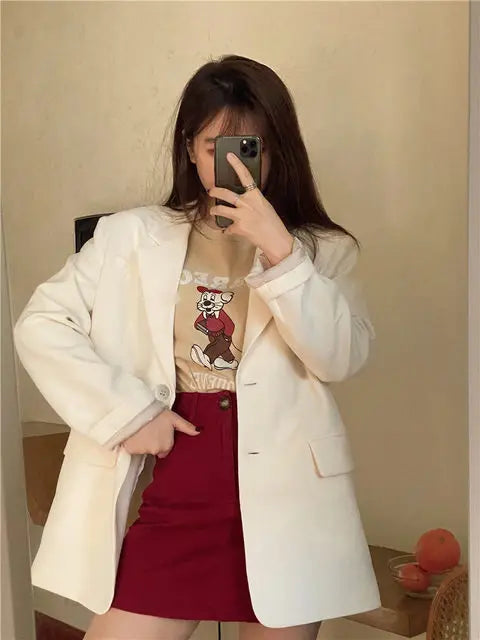 Women"s Outerwear Overcoat Female Mujer Colors Outerwear Plaid Suits Print One Stand Pad Street And Asymmetrical Design