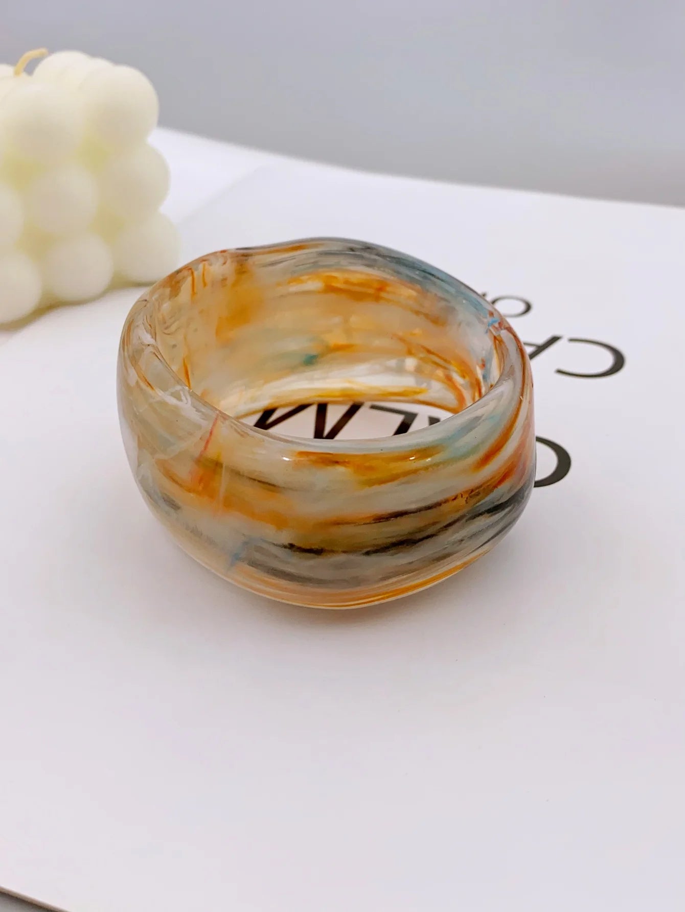 Fashionable irregular bangles with marble pattern for women bracelets for women