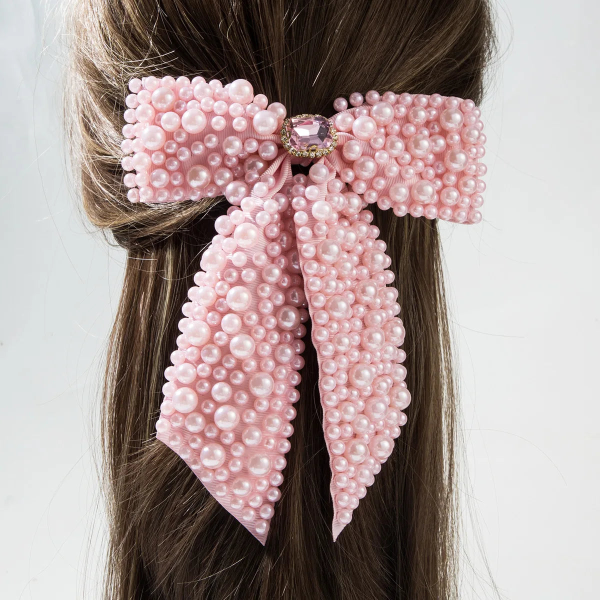 Bridal Bow Hair Clips Heavy Beading Fashion Spring Clip Beautiful Women’s Hair Accessories Elegant Wedding Gift Hair Accessory