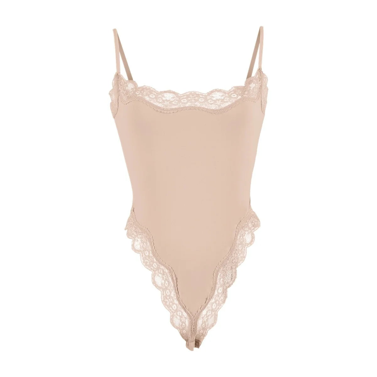 Women Lace Bodysuit Sexy Square Neck Sleeveless Cami High Leg Thong Bodysuit Body Suits Tank Tops Leotard Going Out