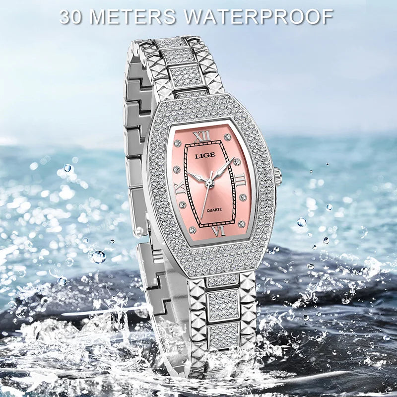 LIGE Women's Wristwatch Luxury Brand Watch for Women Elegant Bracelet Waterproof Fashion Quartz Ladies Watches Reloj Para Mujer