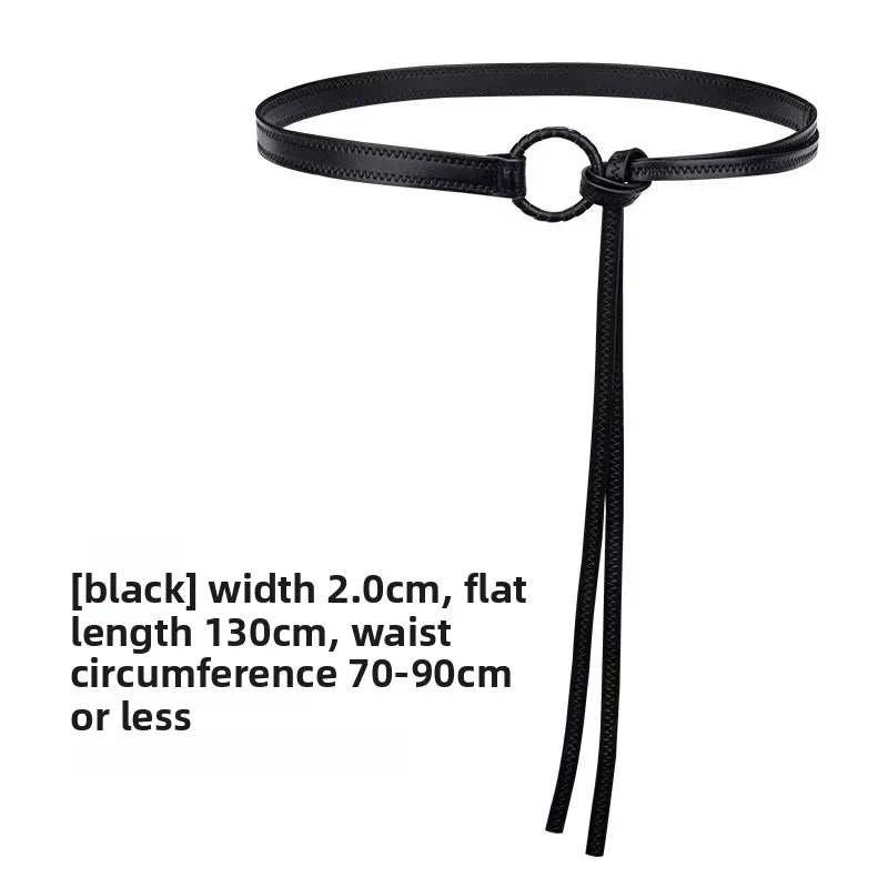 Elegant and fashionable women's waist belt - a variety of colors woven design rope belt, tied luxurious multifunctional belt, ad