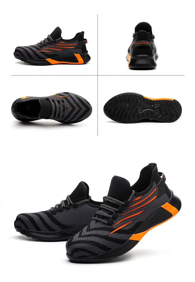 Men Work Safety Shoes Anti-puncture Working Sneakers Male Indestructible Work Shoes Men Boots Lightweight Men Shoes Safety Boots