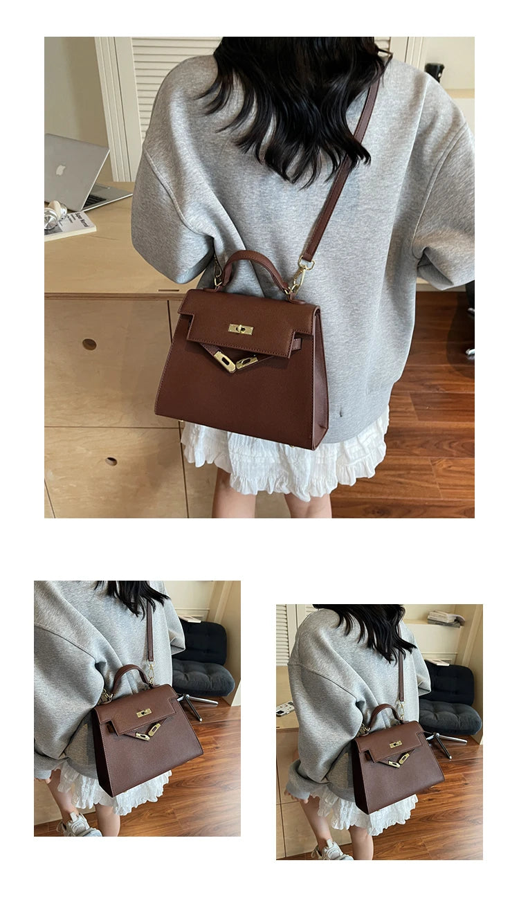 Stylish High-End Minimalist Handbag For Women Featuring Trendy Design And Large Capacity Solid Color Crossbody Bag Luxury