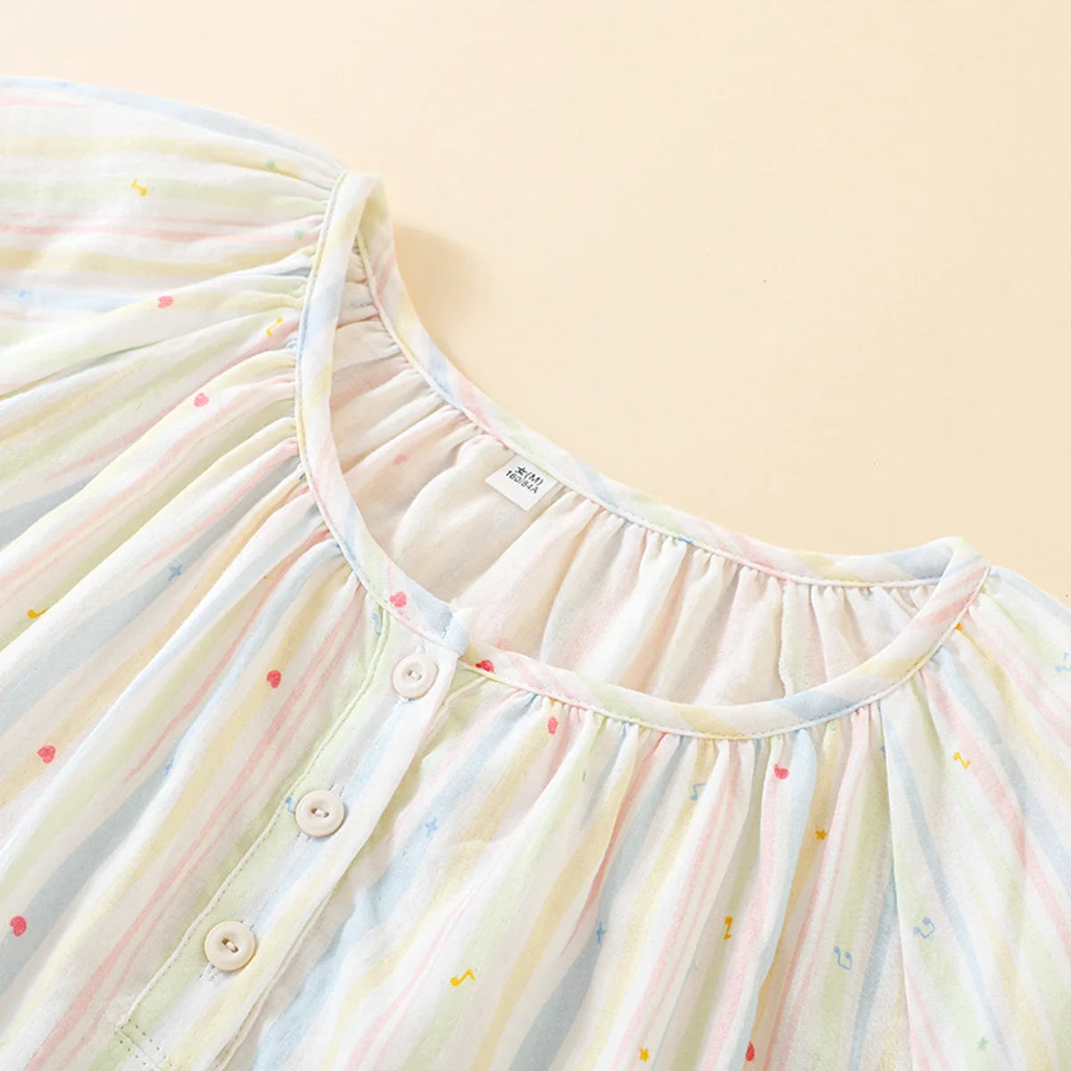 Sleeping Nightdress for Women Thin Cotton Homewear Colorful Striped Printed Pink Color Girls' Home Clothes Women Nightwear