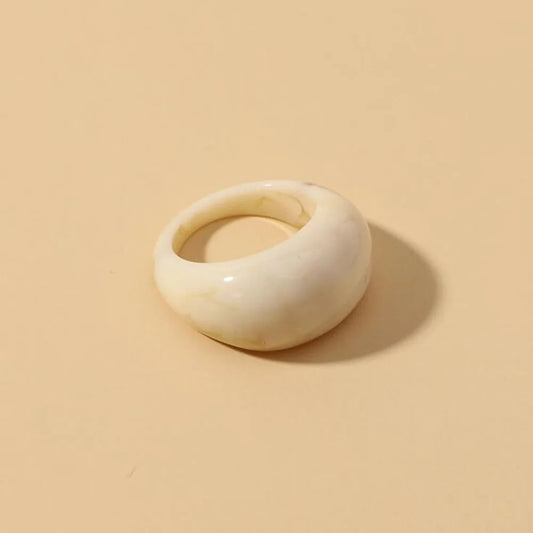 New Korean Colorful Acrylic Rings Vintage Round Rings For Women Big Kpop Finger Ring For Girls Punk Resin Ring Fashion Jewelry