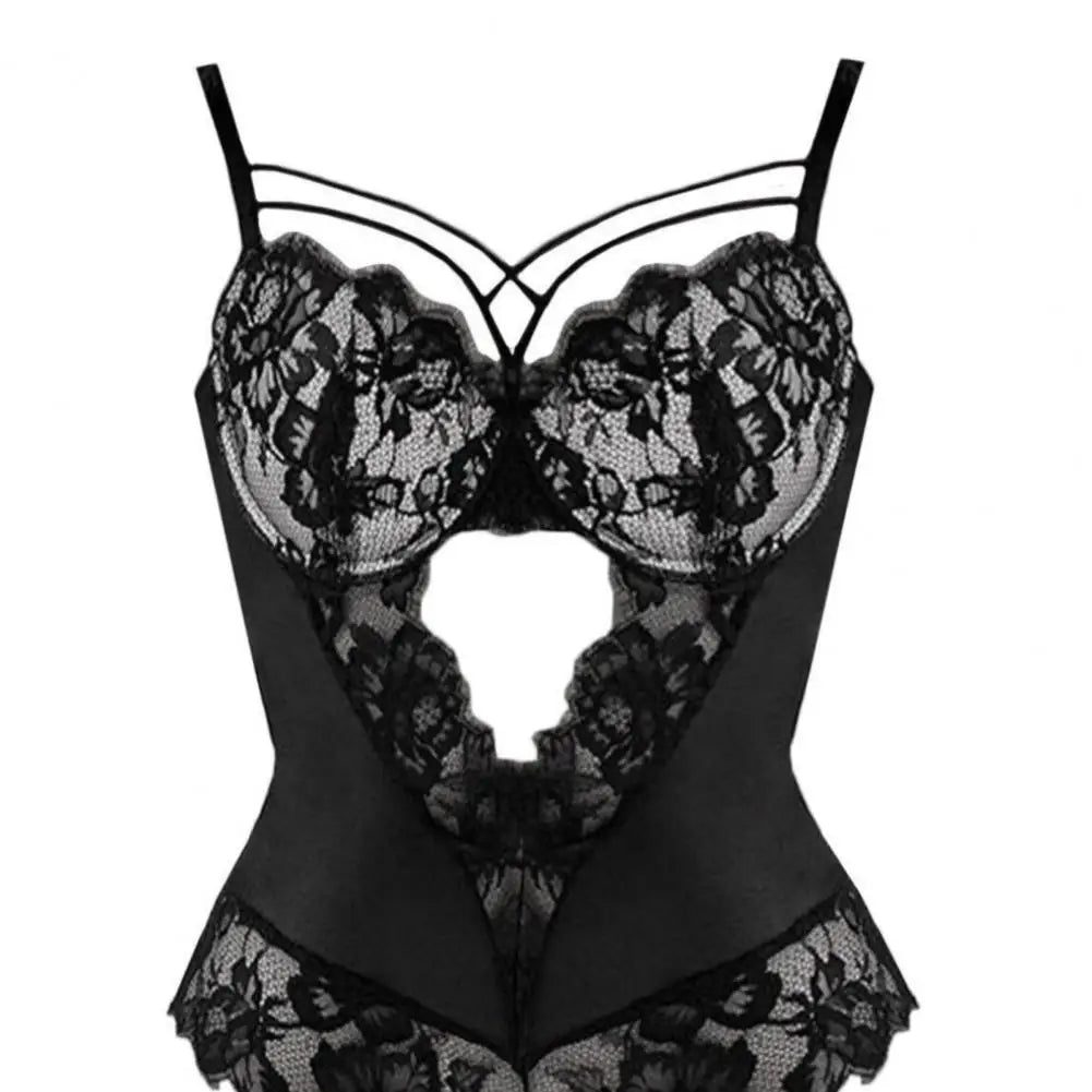 Sexy Lace Bodysuit Ultra-Thin See-Through No Pads or Underwire Elastic Material for Ideal for Bedroom Daily Wear
