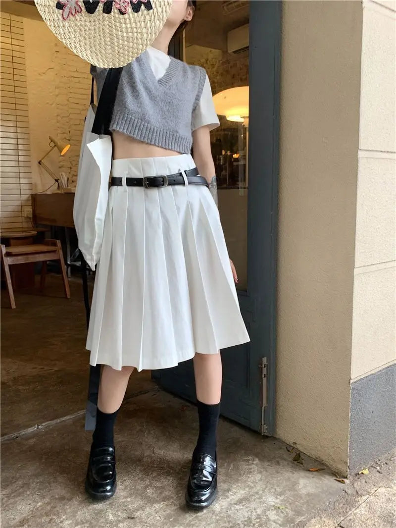 Sweater Vests Women Simple All-match Basic V-neck Casual Spring Vintage Knitting Fashion Ulzzang Ladies Temperament Classic Chic