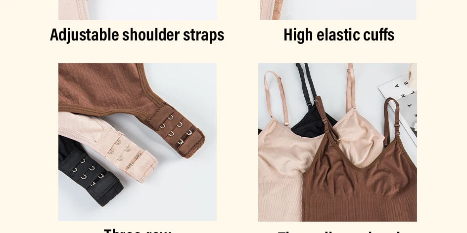 High Elastic Bodysuit for Women Tummy Control Shapewear Sexy Seamless Sculpting Thong Body Shaper Slimmer Slimming Black Tank