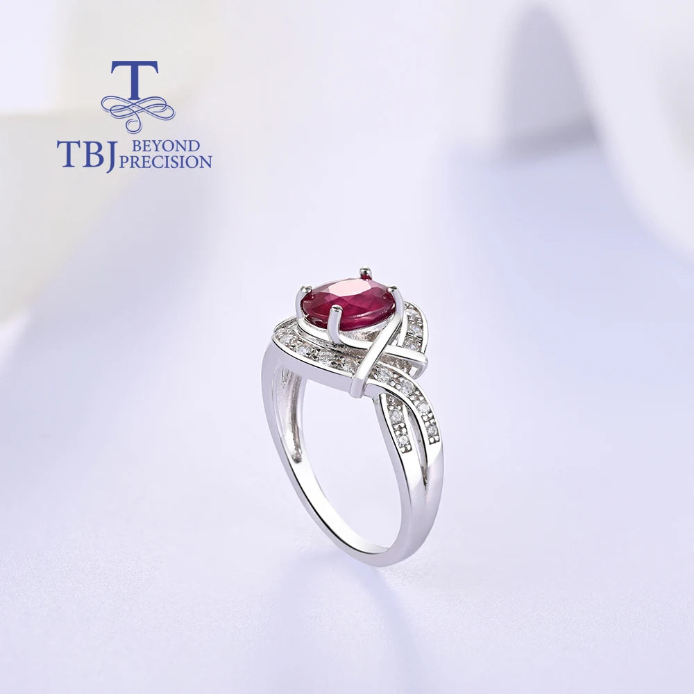 Gorgeous design natural filled ruby ring precious gemstone exquisite 925 sterling silver jewelry for women