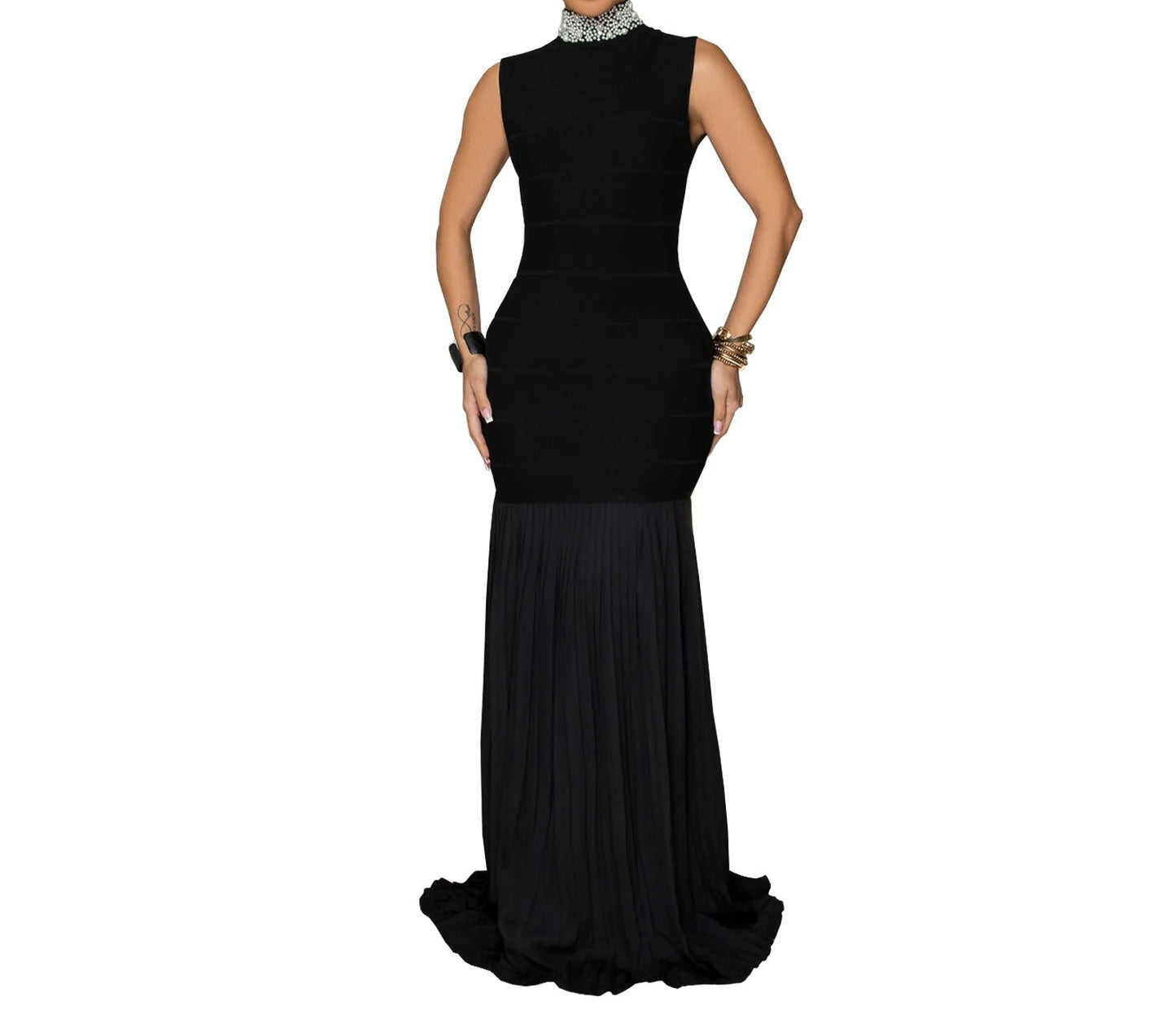 Womens Dresses Fashion Elegant Party Dresses Female Clothing Patchwork Pleated Evening Dresses Wedding Guest Woman Dress HXY262