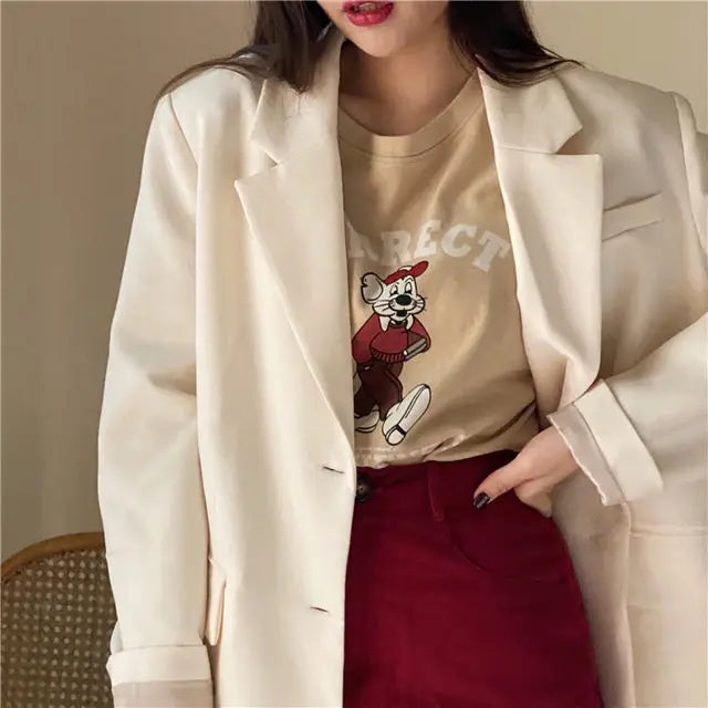 Women"s Outerwear Overcoat Female Mujer Colors Outerwear Plaid Suits Print One Stand Pad Street And Asymmetrical Design