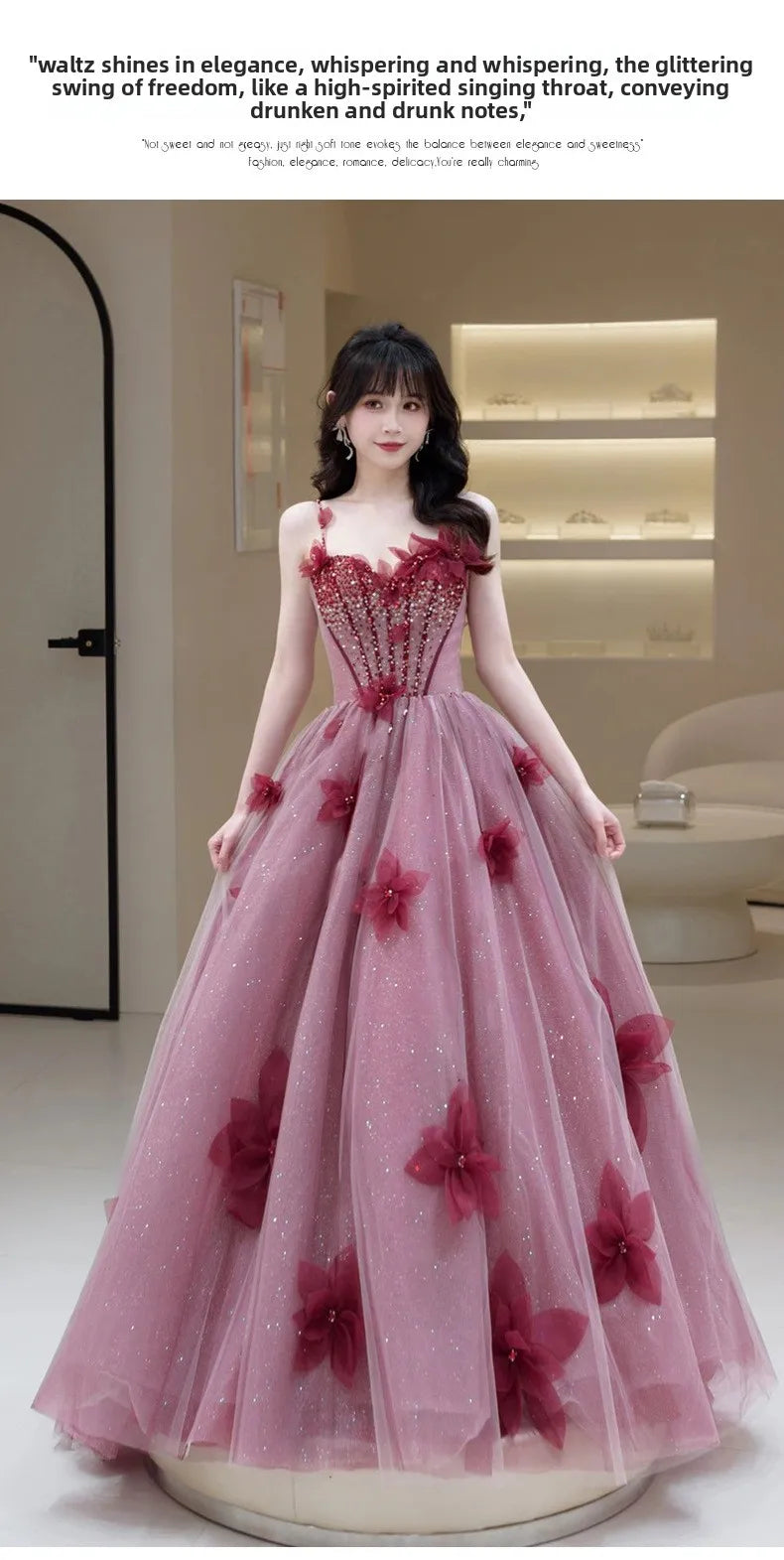 Bridal Toast Dress for Women 2025 Spring/Summer New Style Fairy Style Strap Heavy Industry Fashion Show Banquet Evening Dress