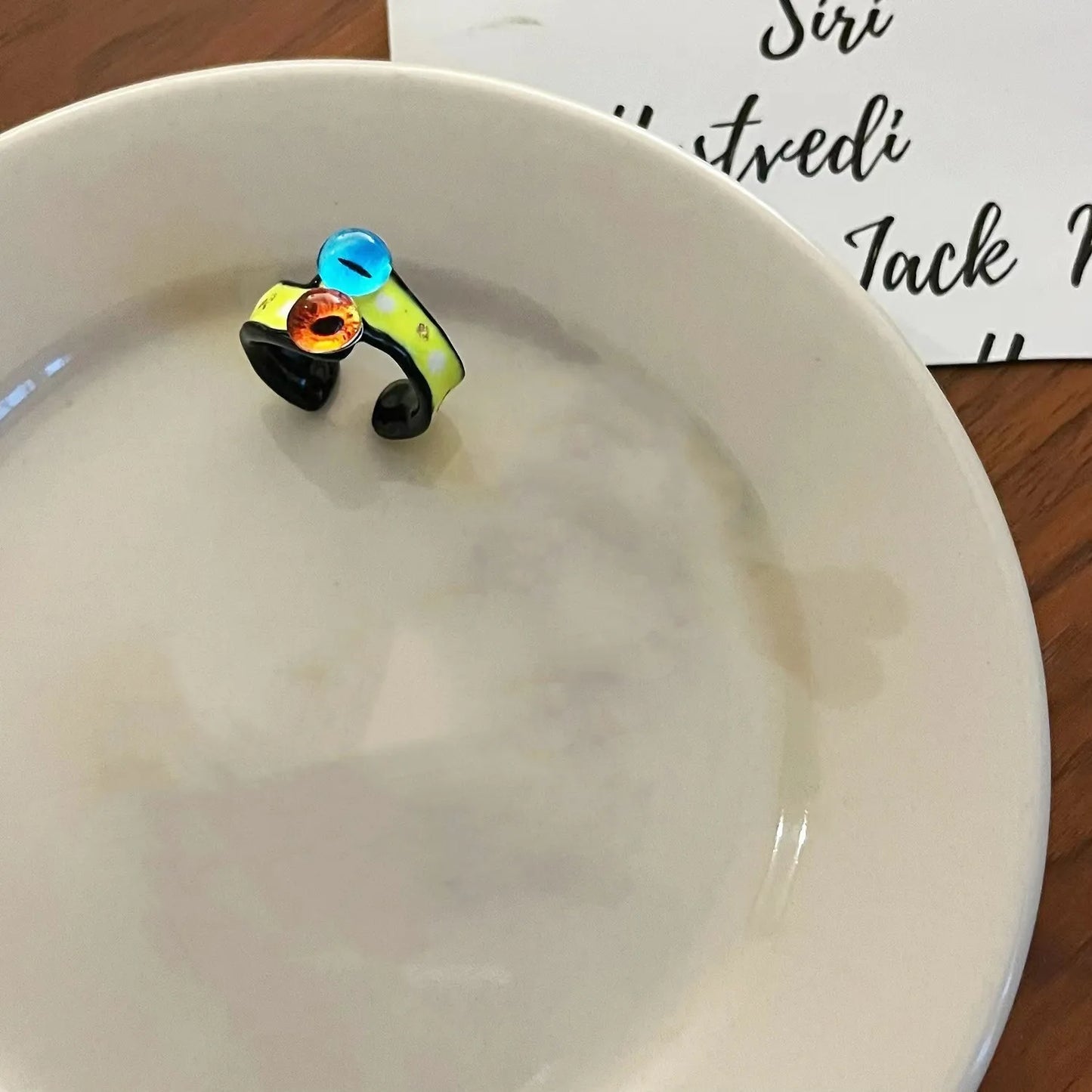 Cute and funny cartoon open rings, girl's fun personality, versatile, niche, unique design, index finger ring