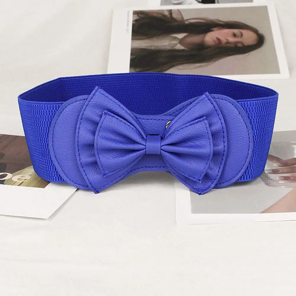 Women Big Bow Waistband Elastic Wide Stretch Waist Belt New Designer Belts Straps for Girls Clothes Accessories Lady Dress Belt