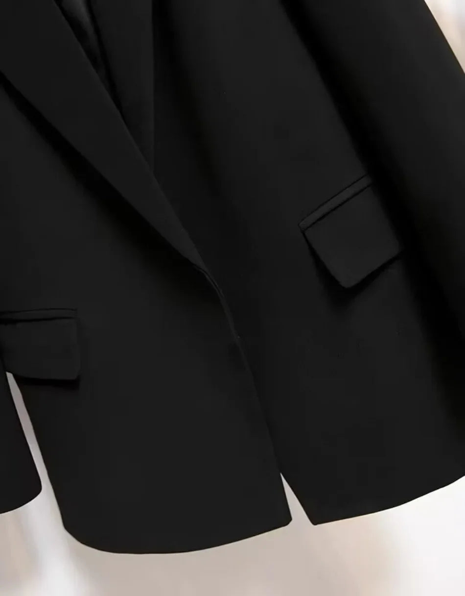 Blazer Woman 2024 Spring Autumn New Korean Fashion Long Sleeved Lace Up Blazers Coats Casual Loose Women's Office Blazer Tops