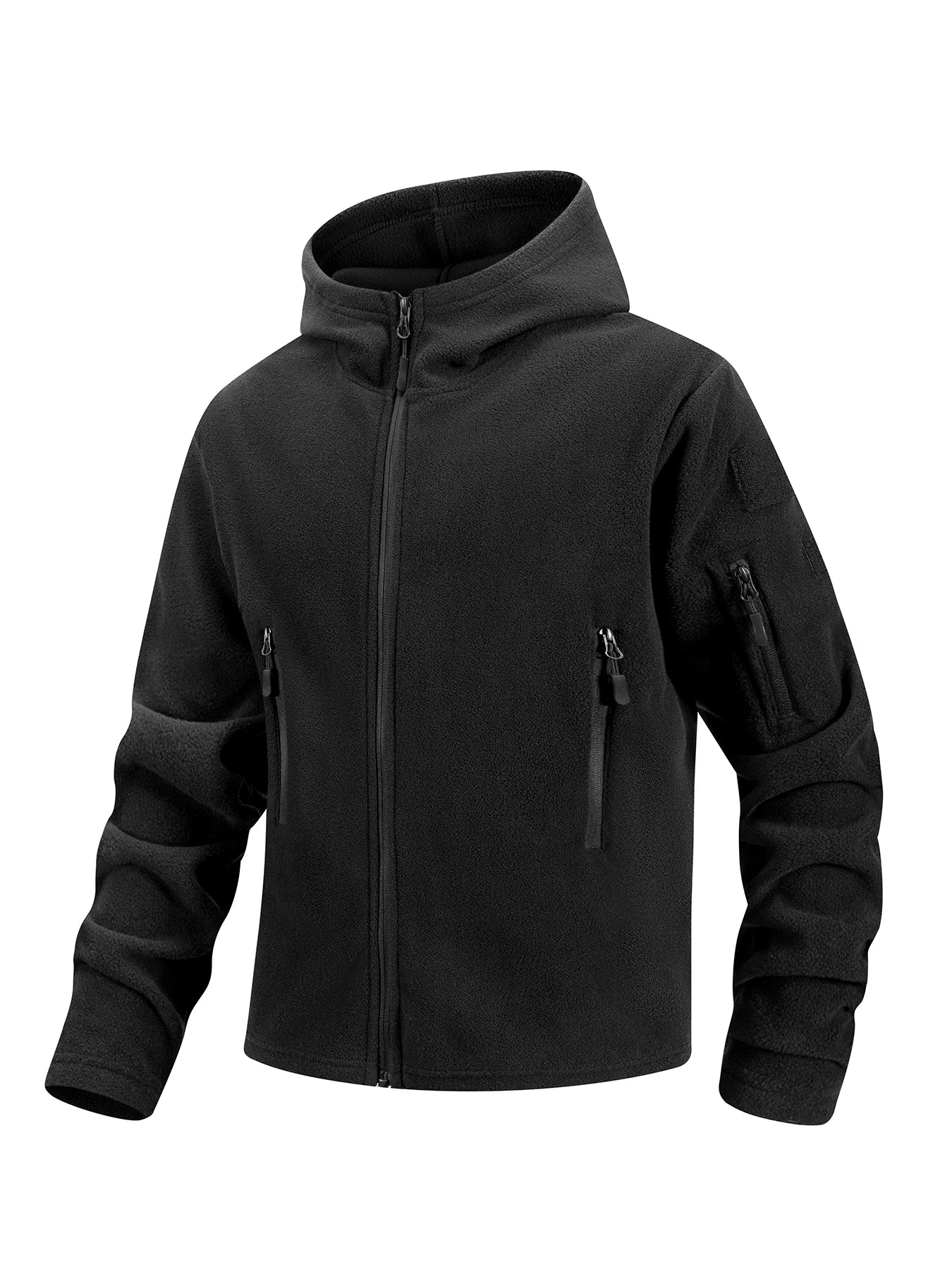 Winter Hunting Men’s Fleece Jacket Warm Coats Polar Outdoor Hoodie Jacket Multi-Pocket Casual Full Zip Sport Hiking Coat S-XXXL