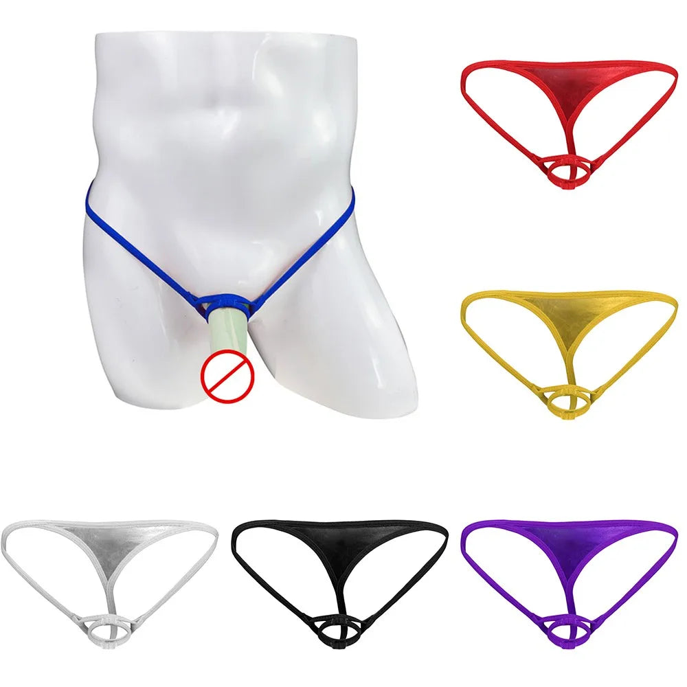 Panties Men Briefs All Seasons Male Pouch Stretchy T-back Underpants Underwear Bikini Breathable Cotton Hollow