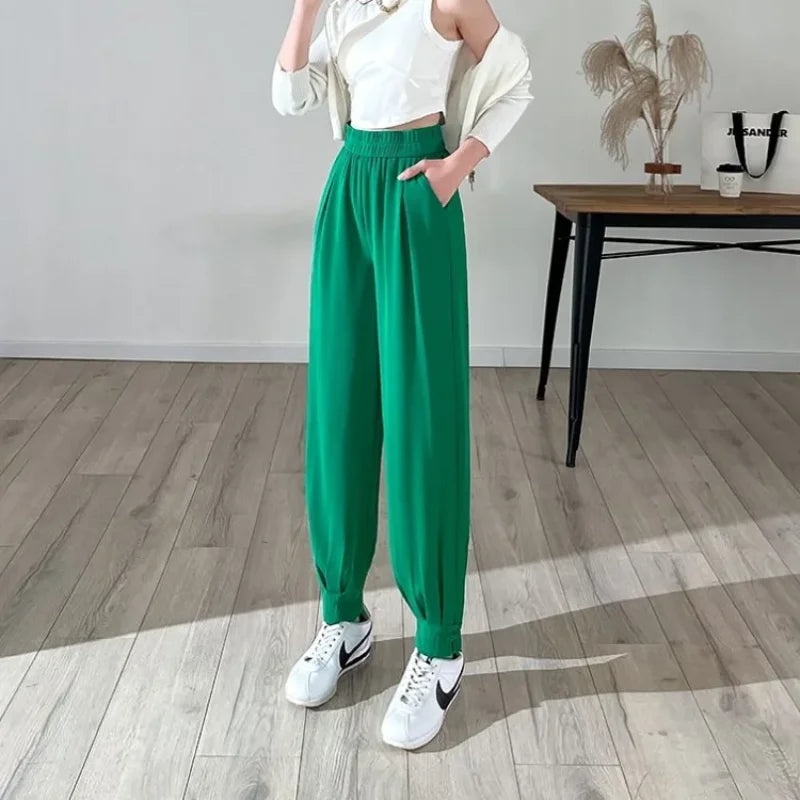 Female Trousers New In Pencil Women's Harem Pants Xxl Trends 2025 Outfits High Quality One Size Chic and Elegant Original G 90s