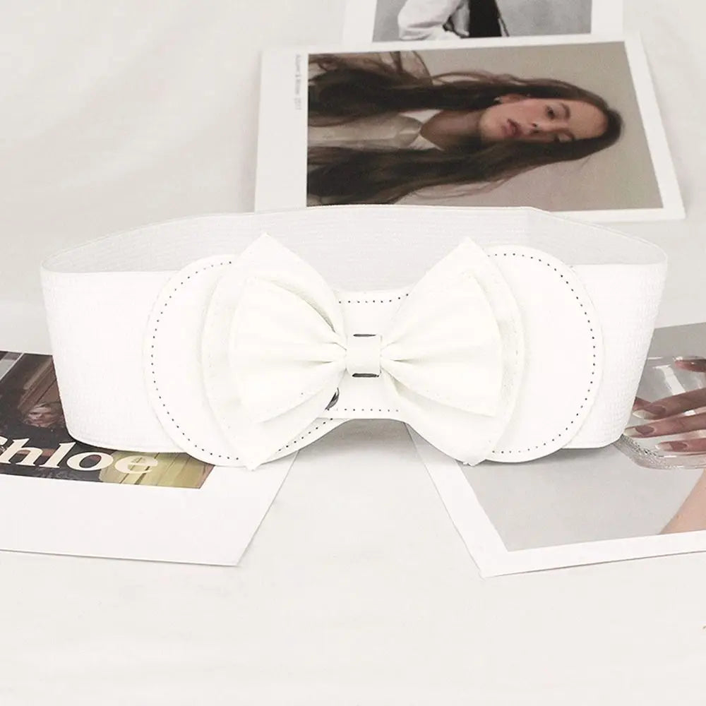 Women Big Bow Waistband Elastic Wide Stretch Waist Belt New Designer Belts Straps for Girls Clothes Accessories Lady Dress Belt