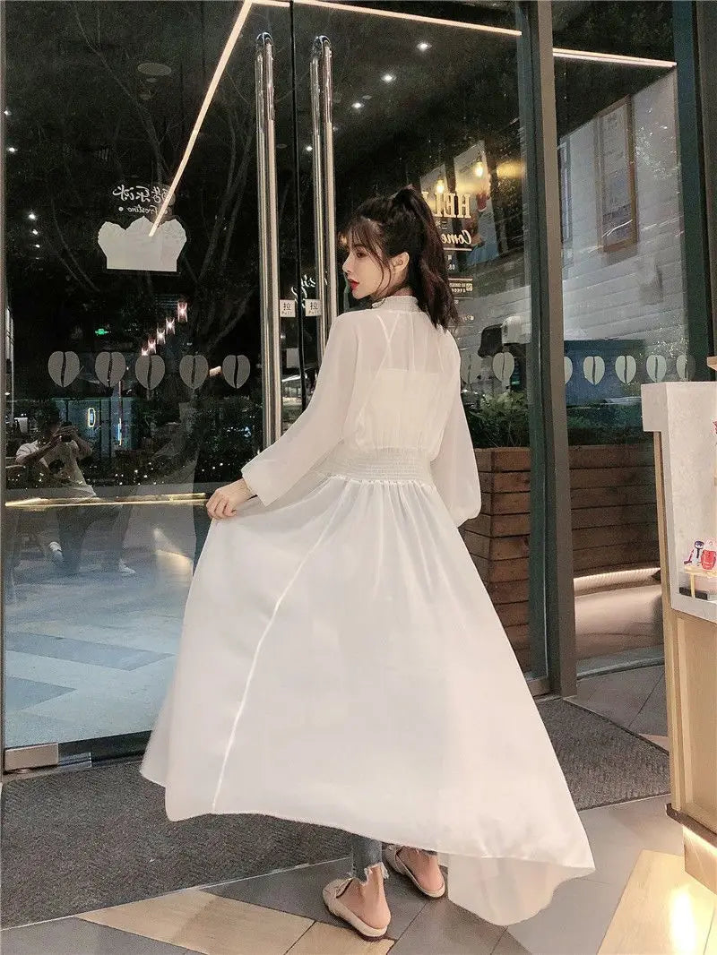 Long Jackets Women Summer Thin Sun-proof Korean Fashion Ins Sheer Breathable Casual New Solid Clothing Female Harajuku All-match